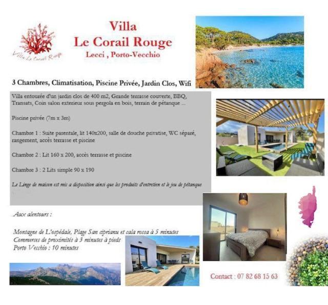 Villa Le Corail Rouge Corse Lecci Εξωτερικό φωτογραφία